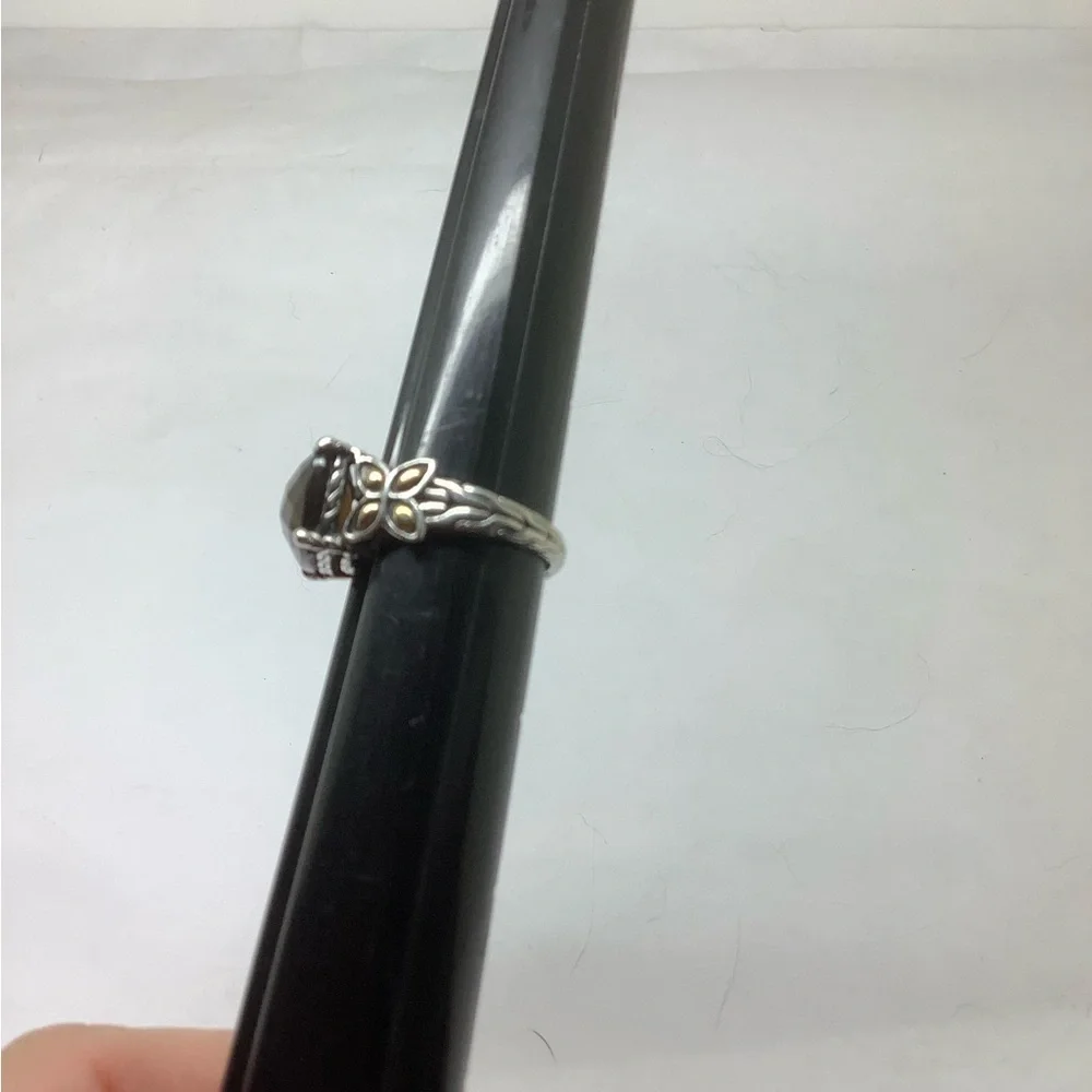 John Hardy sterling silver 18k Smoky Quartz Ring